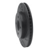 R1 11-25 Nissan Note (Mexico) Front Right Drilled & Slotted Black Brake Rotor