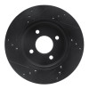 R1 11-25 Nissan Note (Mexico) Front Right Drilled & Slotted Black Brake Rotor