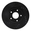 R1 13-19 Nissan SENTRA Front Right Drilled & Slotted Black Brake Rotor