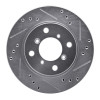 R1 95-02 Suzuki Esteem Front Right Drilled & Slotted Silver Brake Rotor