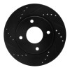 R1 07-17 Nissan TIIDA (Mexico) Front Left Drilled & Slotted Black Brake Rotor