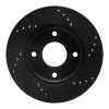 R1 07-17 Nissan TIIDA (Mexico) Front Left Drilled & Slotted Black Brake Rotor