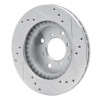 R1 95-02 Suzuki Esteem Front Left Drilled & Slotted Silver Brake Rotor