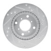 R1 95-02 Suzuki Esteem Front Left Drilled & Slotted Silver Brake Rotor