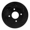 R1 07-17 Nissan TIIDA (Mexico) Front Right Drilled & Slotted Black Brake Rotor