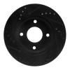 R1 07-17 Nissan TIIDA (Mexico) Front Right Drilled & Slotted Black Brake Rotor