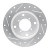 R1 89-94 Suzuki SWIFT Rear Right Drilled & Slotted Silver Brake Rotor