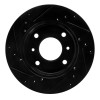 R1 85-89 Nissan STANZA Front Right Drilled & Slotted Black Brake Rotor