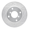 R1 89-94 Suzuki SWIFT Front Right Drilled & Slotted Silver Brake Rotor