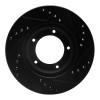 R1 89-08 Toyota Hilux (Mexico) Front Left Drilled & Slotted Black Brake Rotor