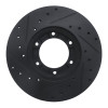 R1 87-88 Toyota Pickup Front Right Drilled & Slotted Black Brake Rotor
