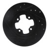 R1 81-88 Nissan Maxima Front Right Drilled & Slotted Black Brake Rotor