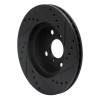 R1 01-03 Toyota Prius Front Left Drilled & Slotted Black Brake Rotor
