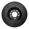R1 03-11 Cadillac BLS (Mexico) Front Left Drilled & Slotted Black Brake Rotor