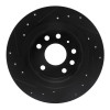 R1 03-11 Cadillac BLS (Mexico) Rear Right Drilled & Slotted Black Brake Rotor ECB-65017R
