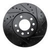R1 03-11 Cadillac BLS (Mexico) Front Right Drilled & Slotted Black Brake Rotor ECB-65015R