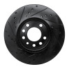 R1 03-11 Cadillac BLS (Mexico) Front Right Drilled & Slotted Black Brake Rotor ECB-65015R
