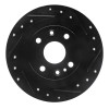 R1 18-19 Volkswagen SAVEIRO (Mexico) Rear Right Drilled & Slotted Black Brake Rotor