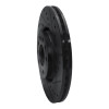 R1 99-10 Chevrolet ASTRA (Mexico) Front Right Drilled & Slotted Black Brake Rotor