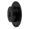 R1 97-08 Chevrolet ASTRA (Mexico) Rear Left Drilled & Slotted Black Brake Rotor