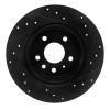 R1 97-08 Chevrolet ASTRA (Mexico) Rear Left Drilled & Slotted Black Brake Rotor