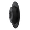 R1 86-98 Saab 9000 Rear Right Drilled & Slotted Black Brake Rotor