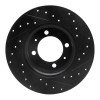 R1 81-87 Saab 900 Front Left Drilled & Slotted Black Brake Rotor