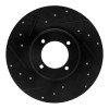 R1 62-80 MG MGB Front Left Drilled & Slotted Black Brake Rotor