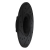 R1 63-79 Austin Healey Sprite Front Right Drilled & Slotted Black Brake Rotor