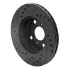 R1 84-88 Chevrolet Nova Front Left Drilled & Slotted Black Brake Rotor
