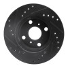 R1 84-88 Chevrolet Nova Front Left Drilled & Slotted Black Brake Rotor