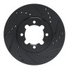 R1 83-84 Toyota Cressida Front Right Drilled & Slotted Black Brake Rotor