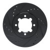 R1 83-84 Toyota Cressida Front Left Drilled & Slotted Black Brake Rotor