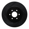 R1 16-22 Nissan NP300 Frontier (Mexico) Front Right Drilled & Slotted Black Brake Rotor