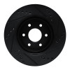 R1 16-22 Nissan NP300 Frontier (Mexico) Front Left Drilled & Slotted Black Brake Rotor
