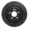 R1 20-25 Mercedes-Benz EQB 250+ Rear Left Drilled & Slotted Black Brake Rotor