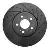 R1 19-26 Mercedes-Benz A220 Front Right Drilled & Slotted Black Brake Rotor