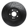 R1 19-26 Mercedes-Benz A220 Front Right Drilled & Slotted Black Brake Rotor
