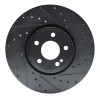 R1 19-25 Mercedes-Benz EQB 250+ Front Right Drilled & Slotted Black Brake Rotor