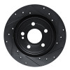 R1 19-26 Mercedes-Benz A200 (Mexico) Rear Right Drilled & Slotted Black Brake Rotor