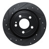 R1 19-26 Mercedes-Benz A220 Rear Left Drilled & Slotted Black Brake Rotor