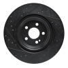 R1 20-26 Mercedes-Benz GLE53 AMG Rear Right Drilled & Slotted Black Brake Rotor