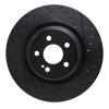 R1 20-26 Mercedes-Benz GLE53 AMG Rear Right Drilled & Slotted Black Brake Rotor