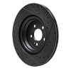 R1 20-26 Mercedes-Benz GLS580 Rear Left Drilled & Slotted Black Brake Rotor
