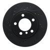 R1 12-20 BMW 320I (Mexico) Front Left Drilled & Slotted Black Brake Rotor