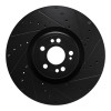 R1 20-26 Mercedes-Benz GLE450e Front Right Drilled & Slotted Black Brake Rotor