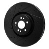 R1 20-26 Mercedes-Benz GLE450e Front Left Drilled & Slotted Black Brake Rotor