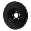 R1 20-26 Mercedes-Benz GLE450e Front Left Drilled & Slotted Black Brake Rotor