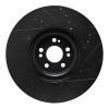 R1 20-26 Mercedes-Benz GLE450e Front Left Drilled & Slotted Black Brake Rotor