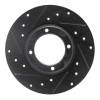 R1 80-82 Toyota Tercel Front Left Drilled & Slotted Black Brake Rotor